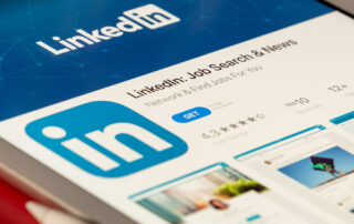 A picture of LinkedIn on a mobile device